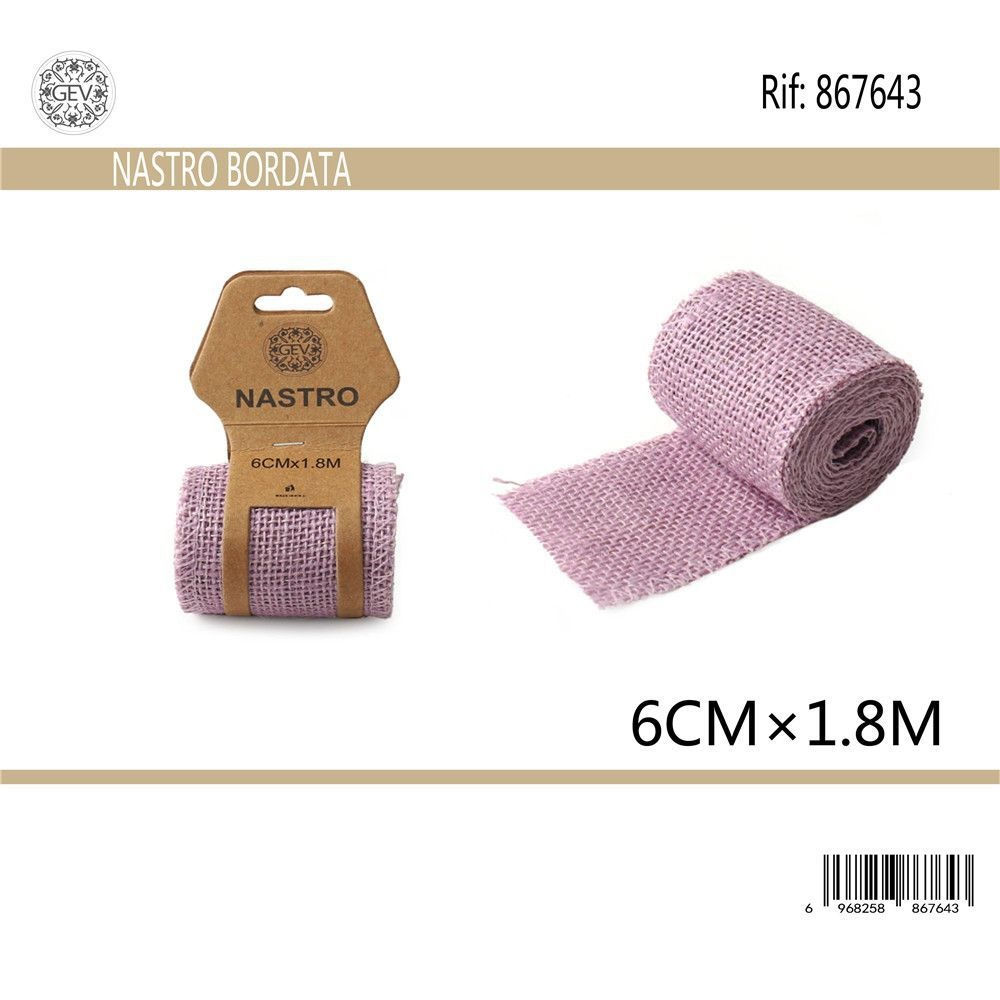 NASTRO DI LINO - VIOLA 6CM x 1,8MGev