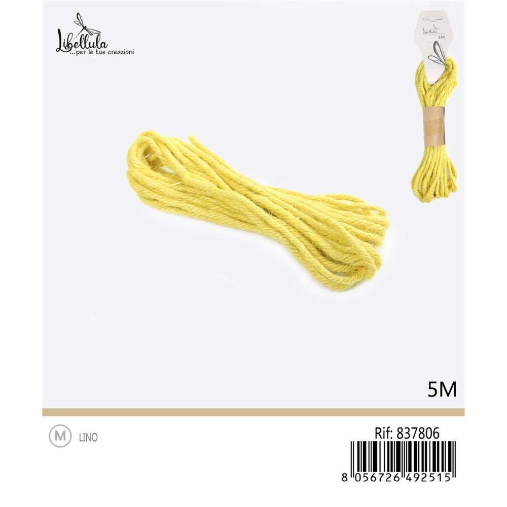 CORDA DI LINO - GIALLO - 5MGev