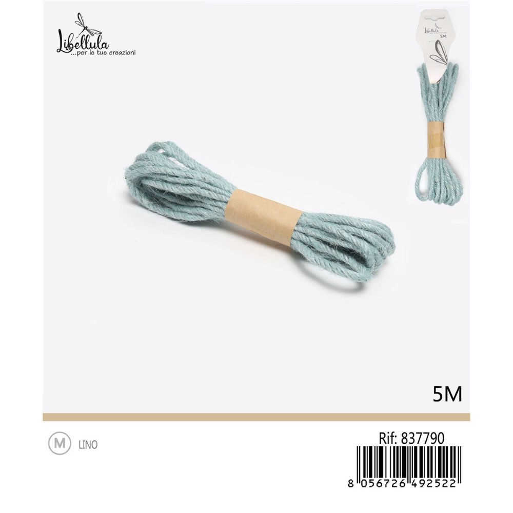 CORDA DI LINO - CELESTE - 5MGev