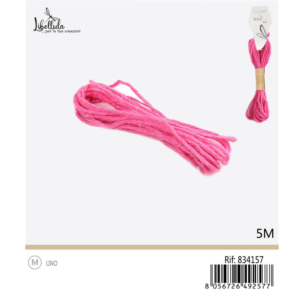 CORDA DI LINO - FUCSIA - 5MGev