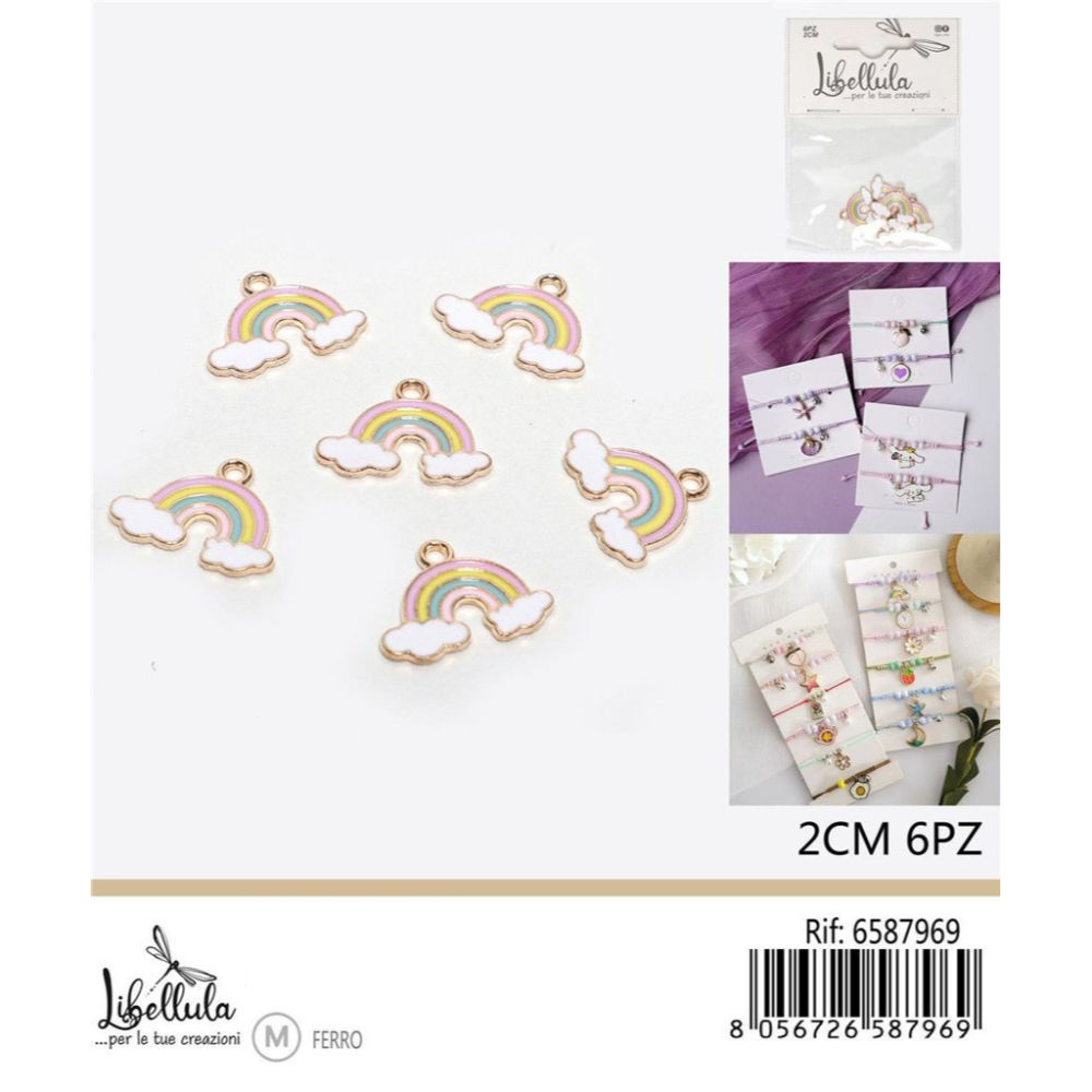 CIONDOLO AD ARCOBALENO 2CM - 6PZGev