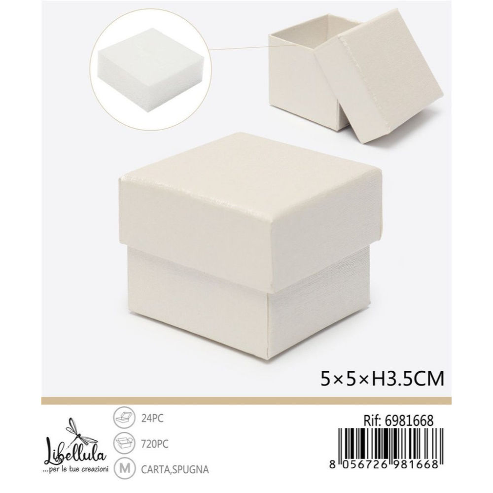 Scatoletta Regalo 5x5x3,5cm - BiancoGev