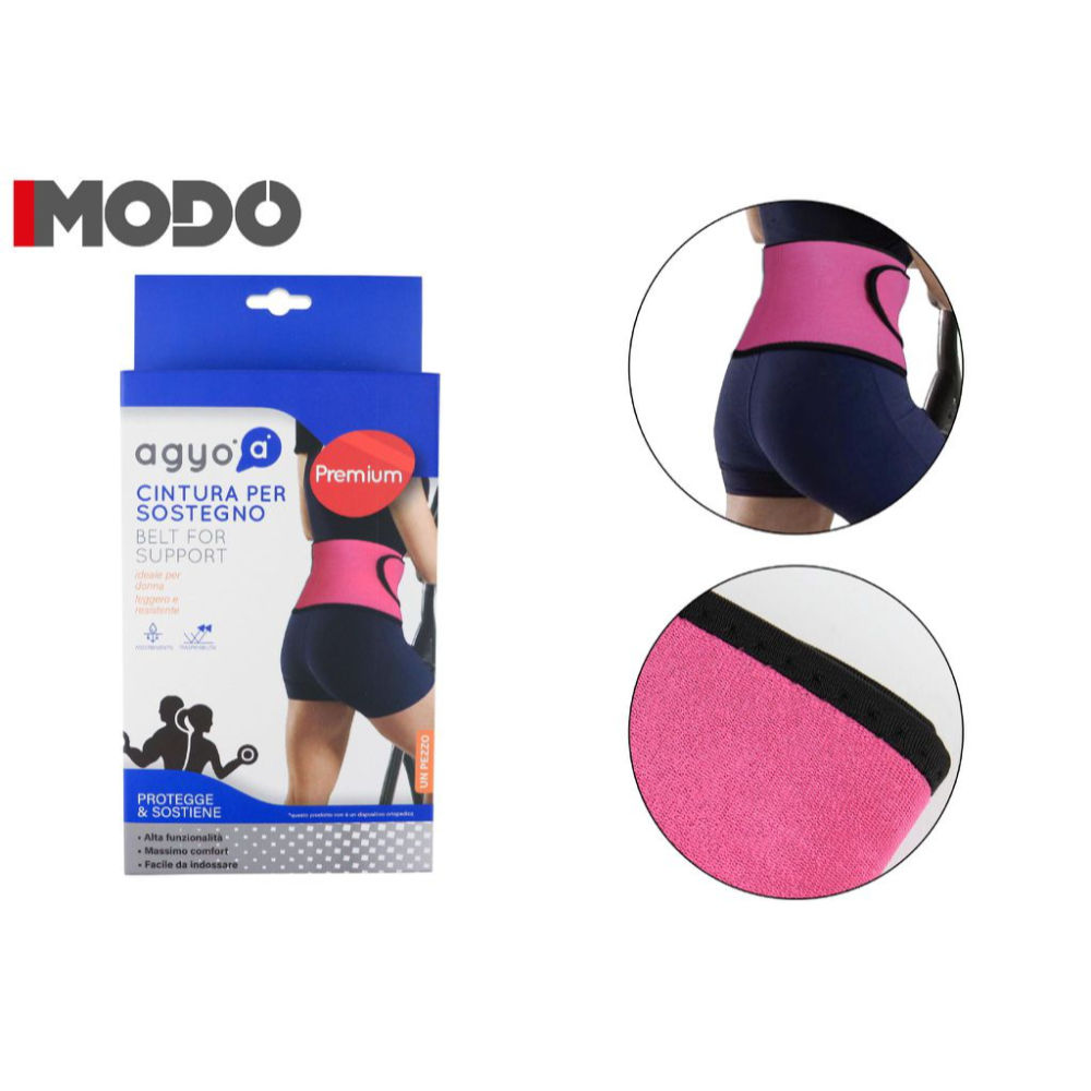 I04 TUTORE CINTURA PER SOSTEGNO FUXIA 1PZAgyo