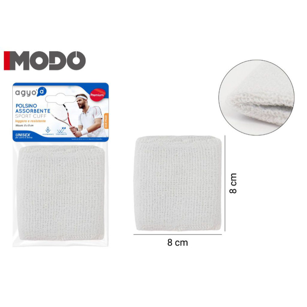 I11 POLSINO ASSORBENTE 8*8CM 2PZ UNISEX BIANCOAgyo