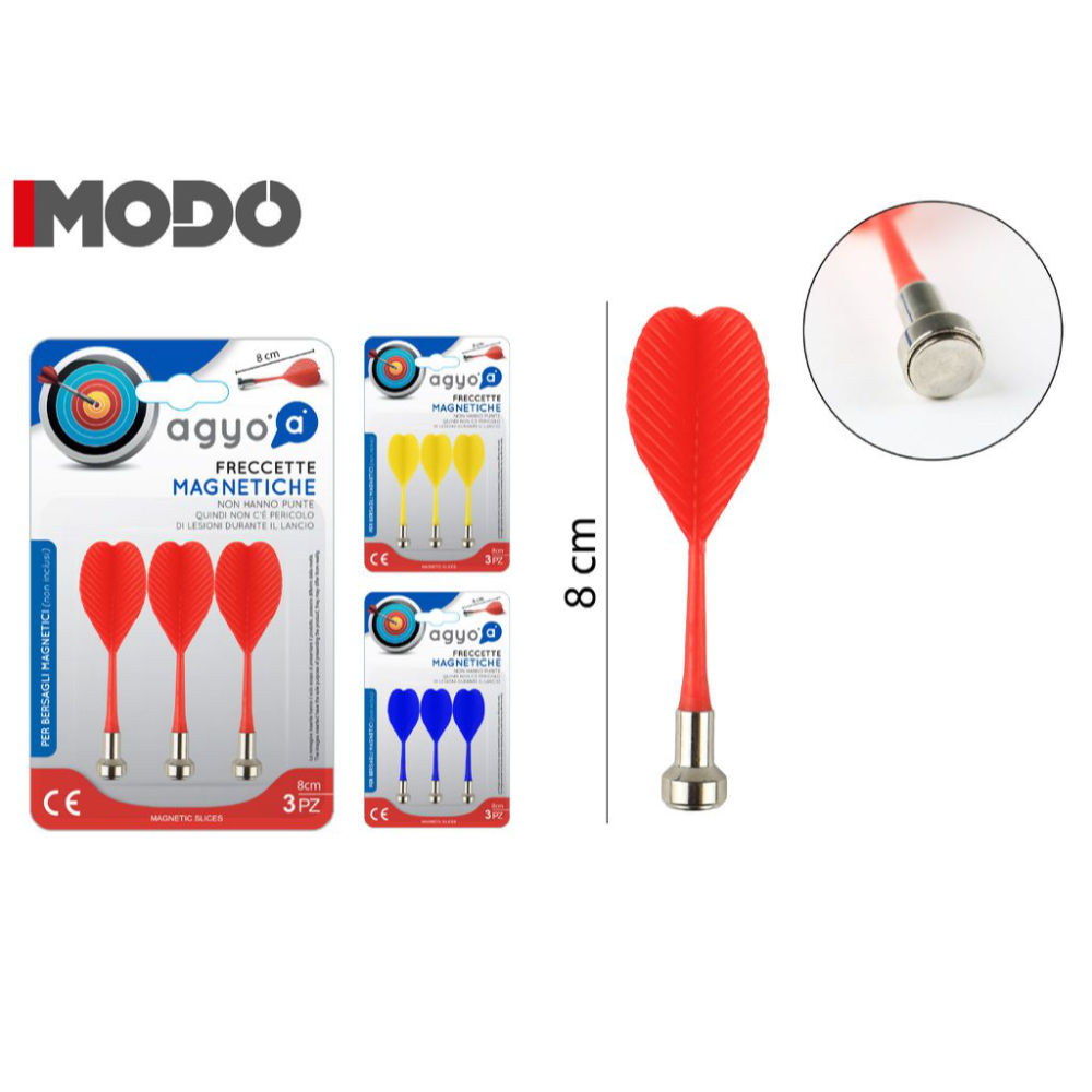 I20 FRECCETTE MAGNETICHE 8CM 3PZAgyo