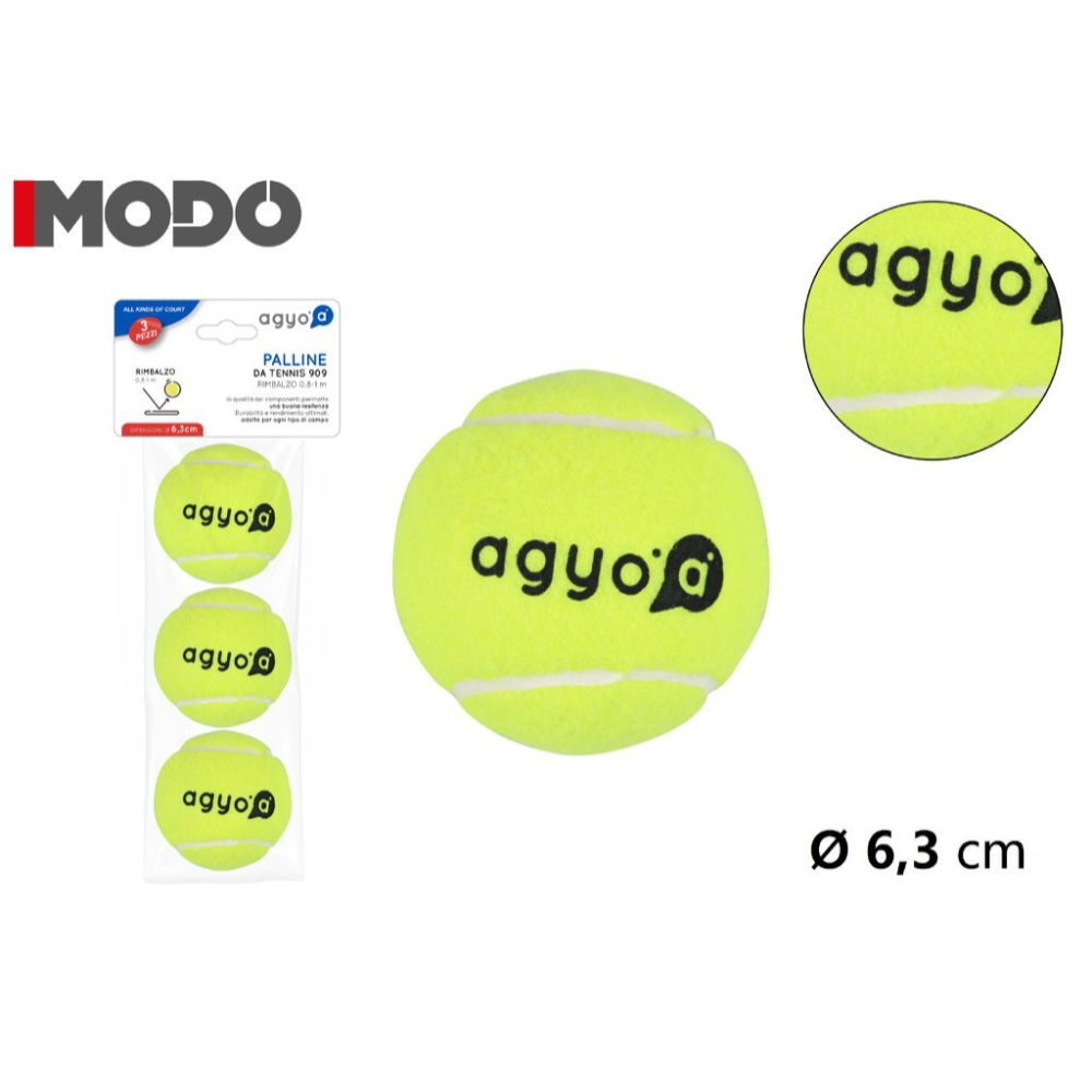 I11 PALLA DA TENNIS 3PZ RIMBALZO 0.8-1MAgyo
