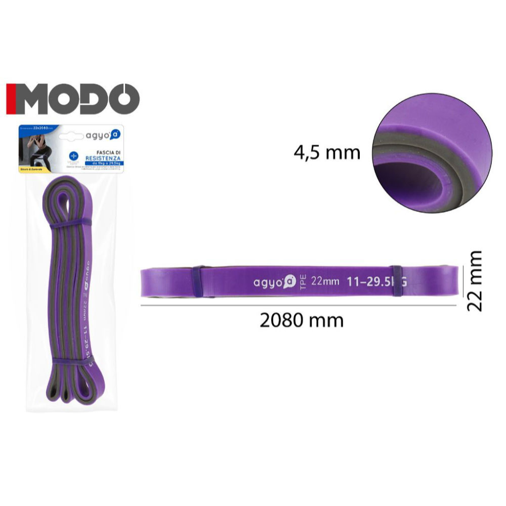I05 FASCIA DI RESISTENZA 11KG-29.5KG 22*2080MM 4.5Agyo