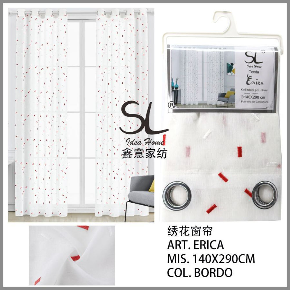 SL TENDA ERICA 140X290CM COL.BORDOSl Ideahome
