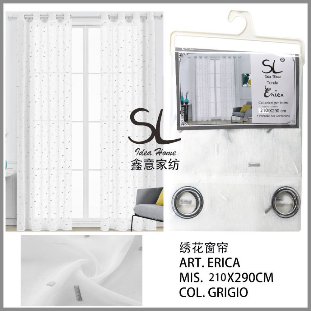 SL TENDA ERICA 210X290CM COL.GRIGIOSl Ideahome