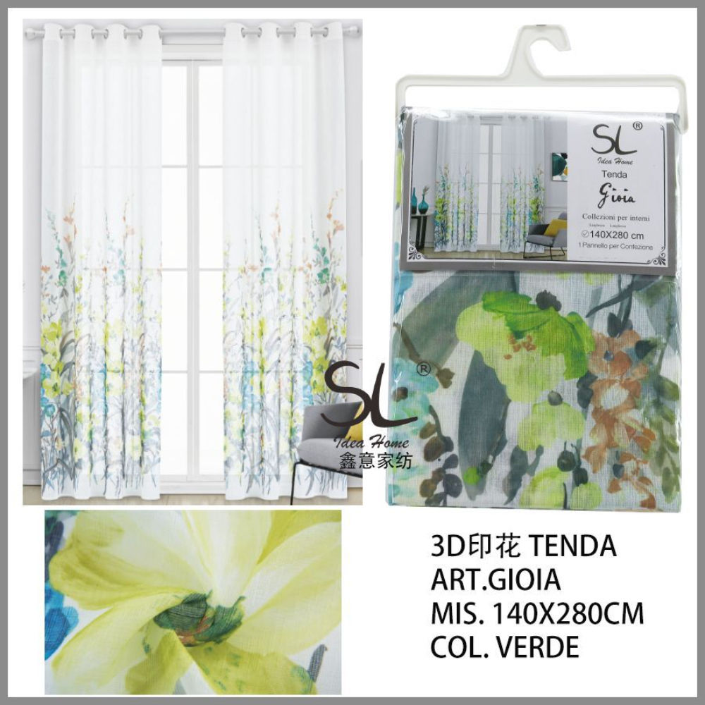 SL TENDA GIOIA 140X280CM COL.VERDESl Ideahome