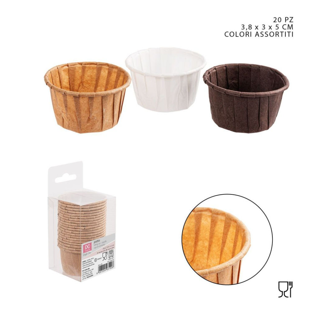 DC CASA PIROTTINO CARTA CUPCAKE 3,8X3CM 20PZDc Casa