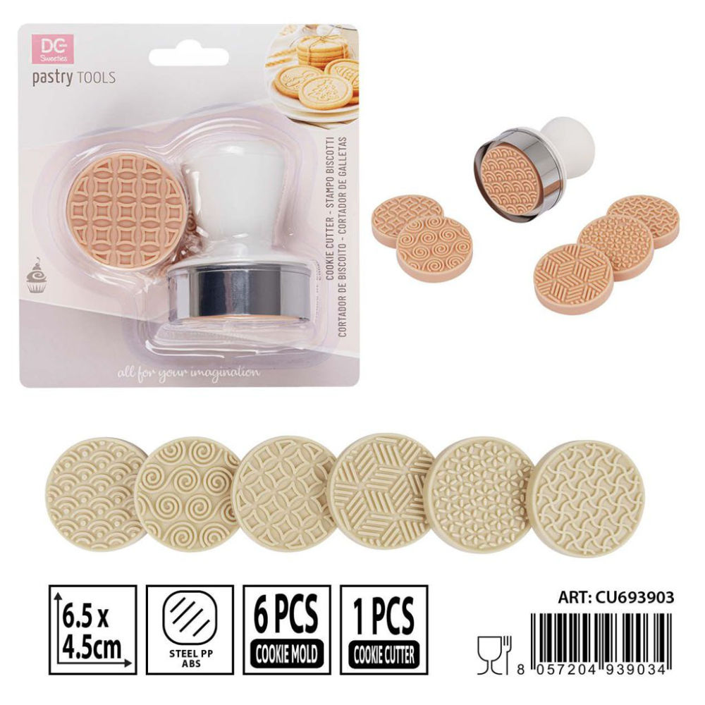 DC CASA STAMPO BISCOTTI 6,5X4,5CM 7PZDc Casa
