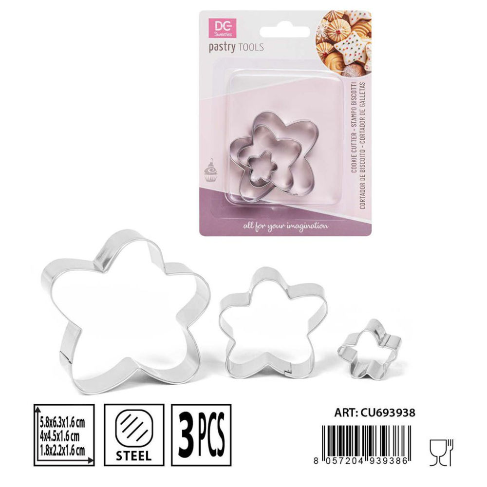 DC CASA STAMPO DOLCI FIOR DI LOTO 3PZDc Casa