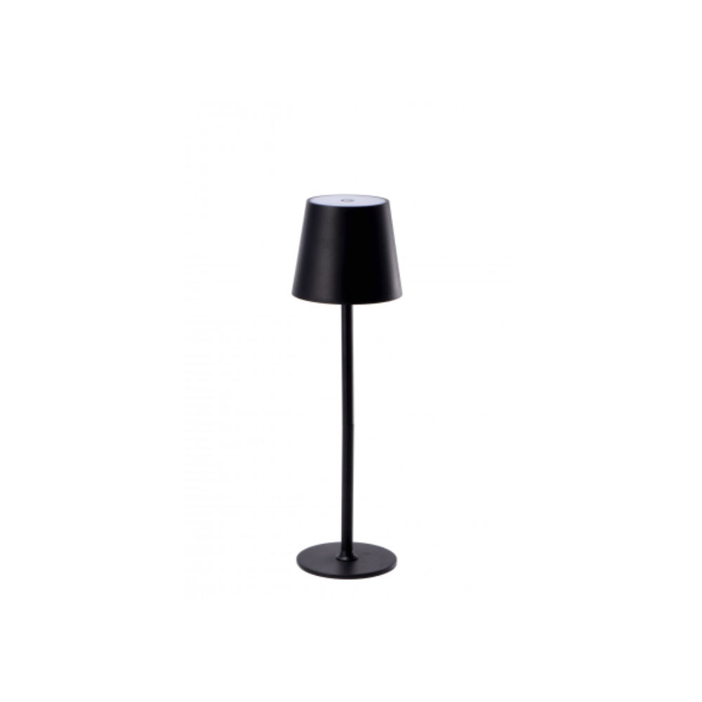 AD Lampada Touch Ricaricabile Aldy Nera - Ø11x36cmStar Ad Trend