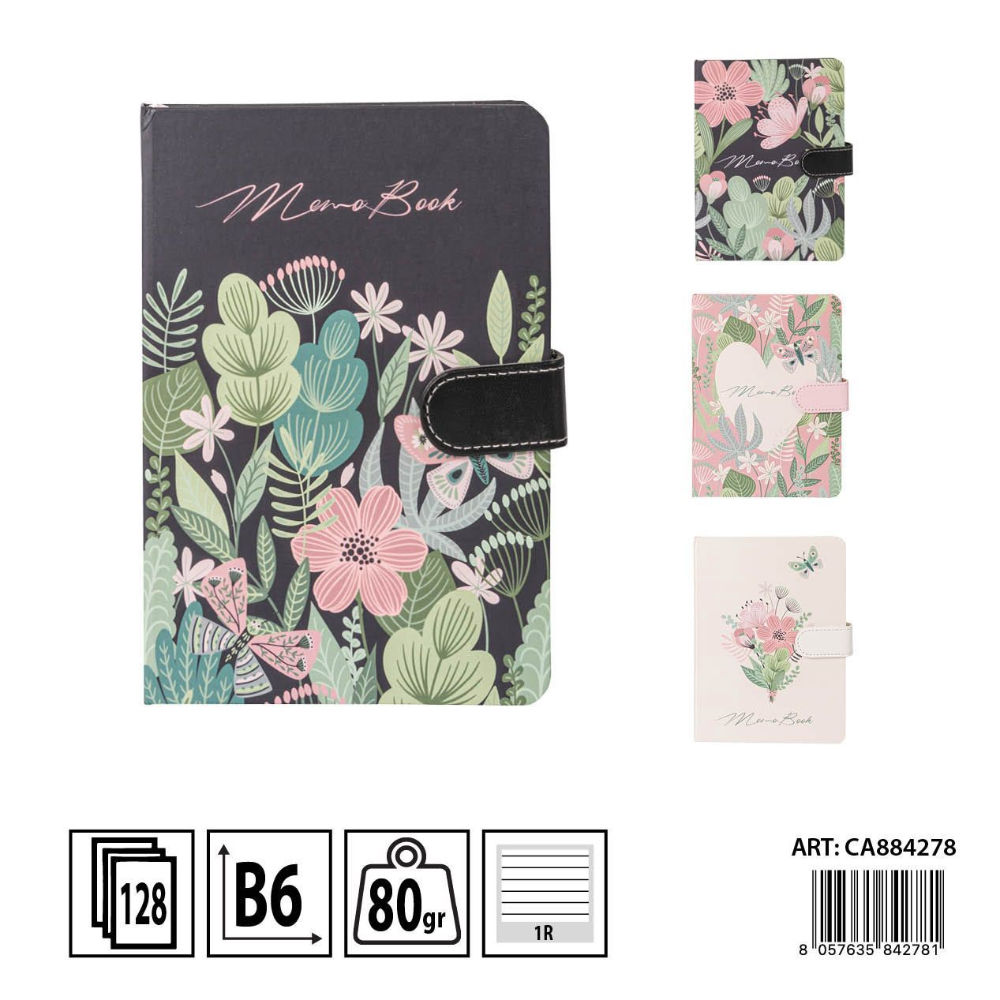 PRYMA MEMOBOOK CALAMITA B6 128FF 80G 1R BUTTERFLYPryma