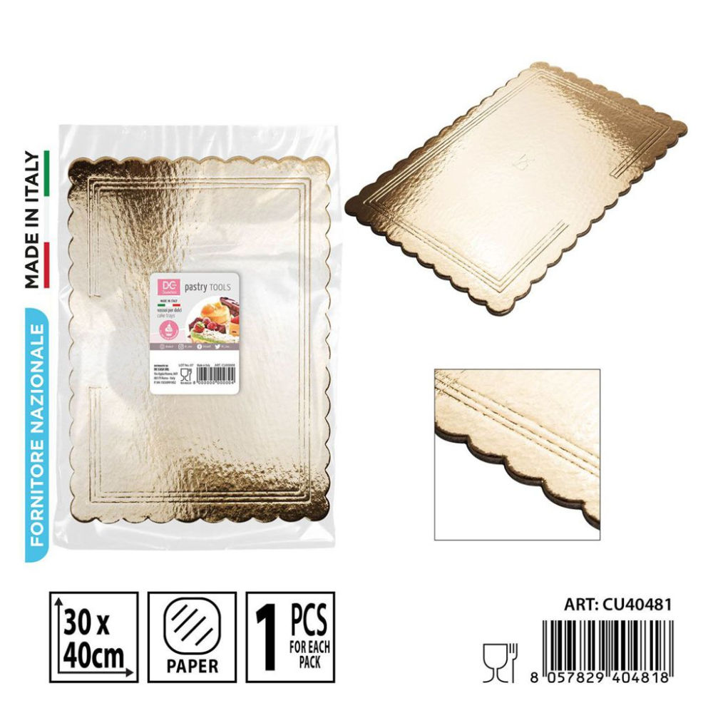 DC CASA SOTTOTORTA RETTANG, ORO 30X40CMDc Casa