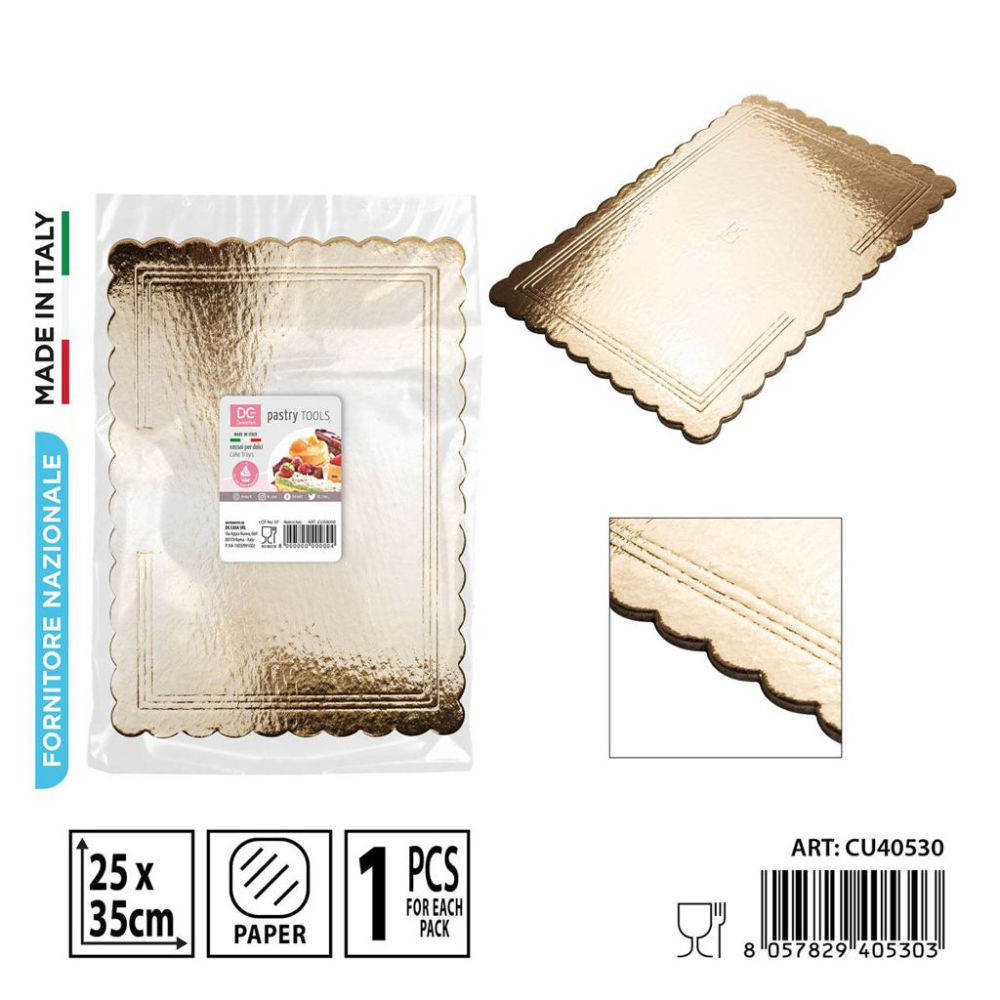 DC CASA SOTTOTORTA RETTANG, ORO 25X35CMDc Casa