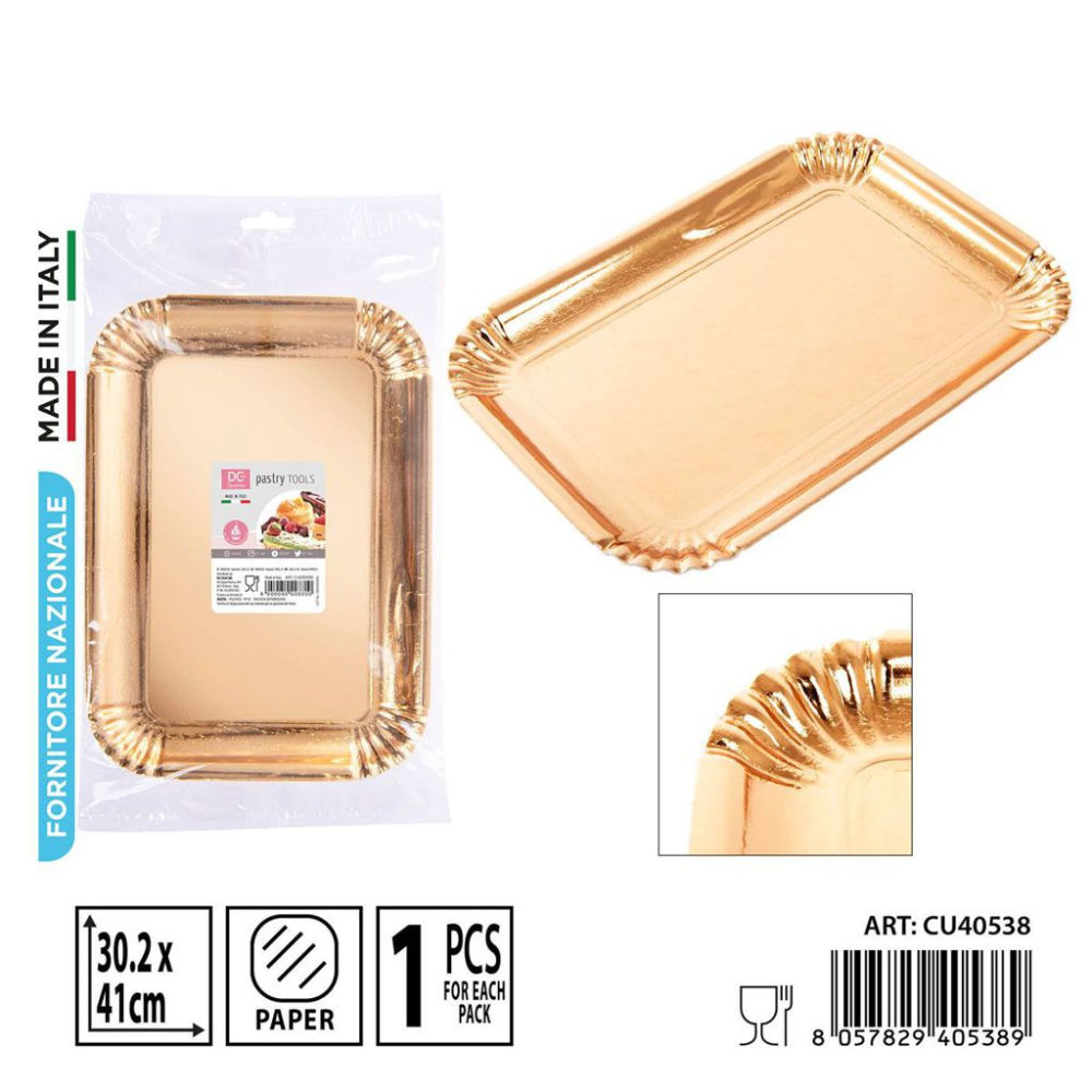 DC CASA VASSOIO RETTANG, ORO 30,2X41CMDc Casa