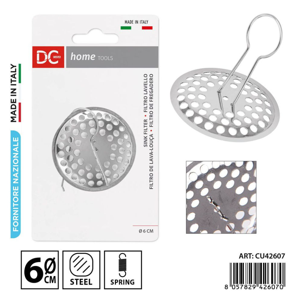 DC CASA FILTRO LAVELLO INOX C/MOLLA 6CMDc Casa