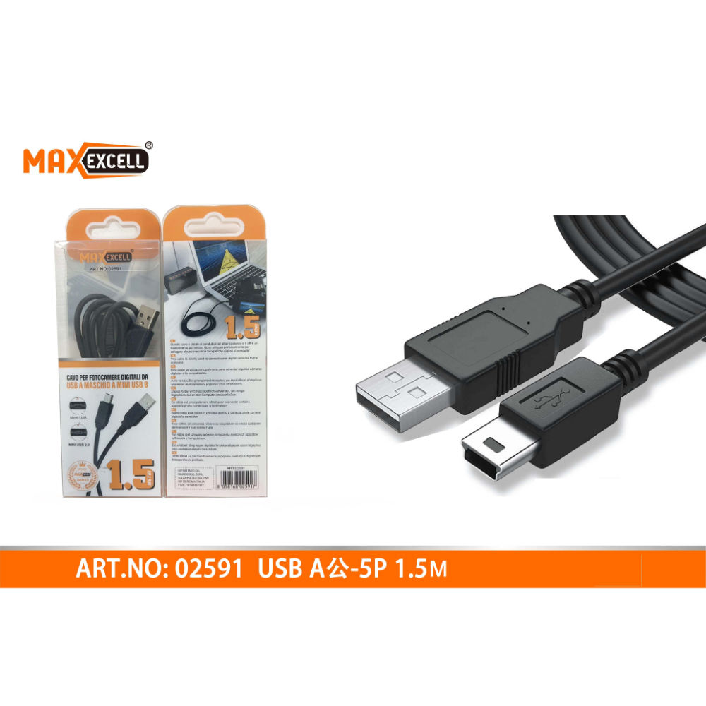 CAVO USB A 5 PIN 1.5MMaxexcell