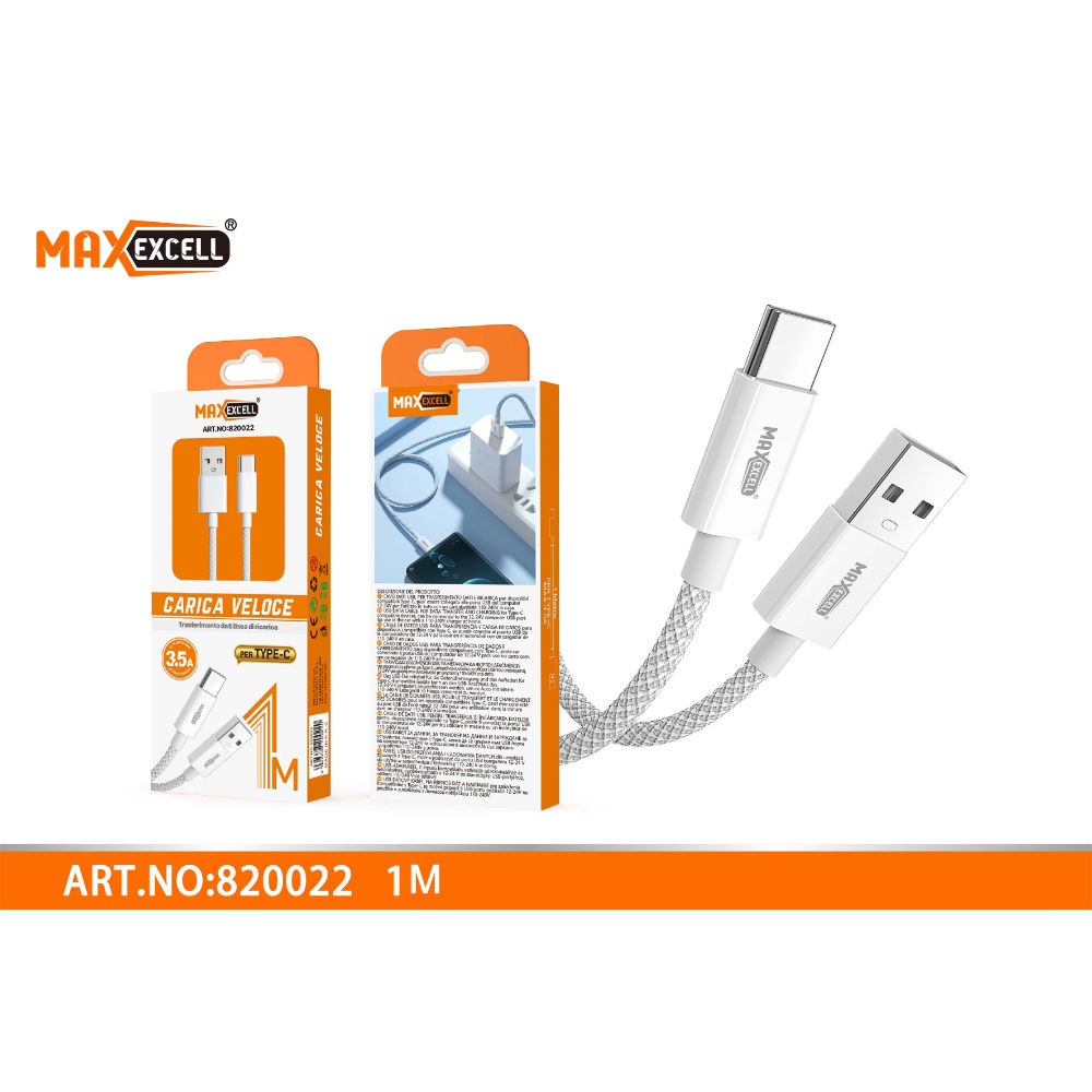 CAVO TYPE-C FAST CHARGE 1M 3.5AMaxexcell