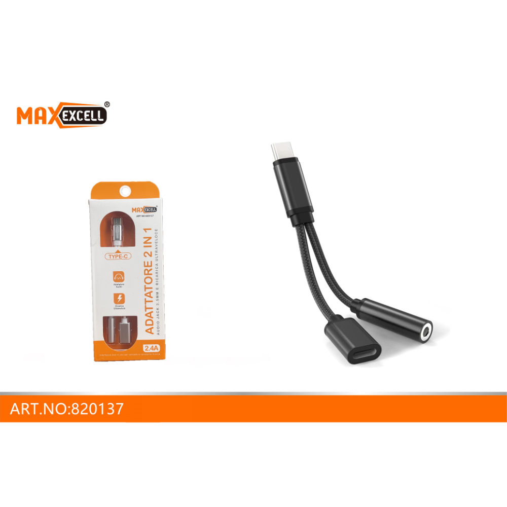 ADATTATORE DA TYPE-C A TYPE-C/JACK 3.5MMMaxexcell