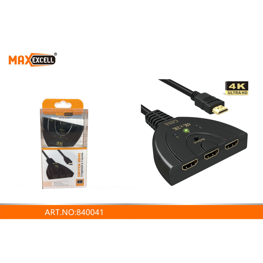 SPLITTER HDMI 3 IN 1 4KMaxexcell