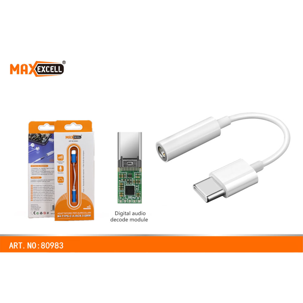 ADATTATORE DA USB-C A JACK 3.5MMMaxexcell