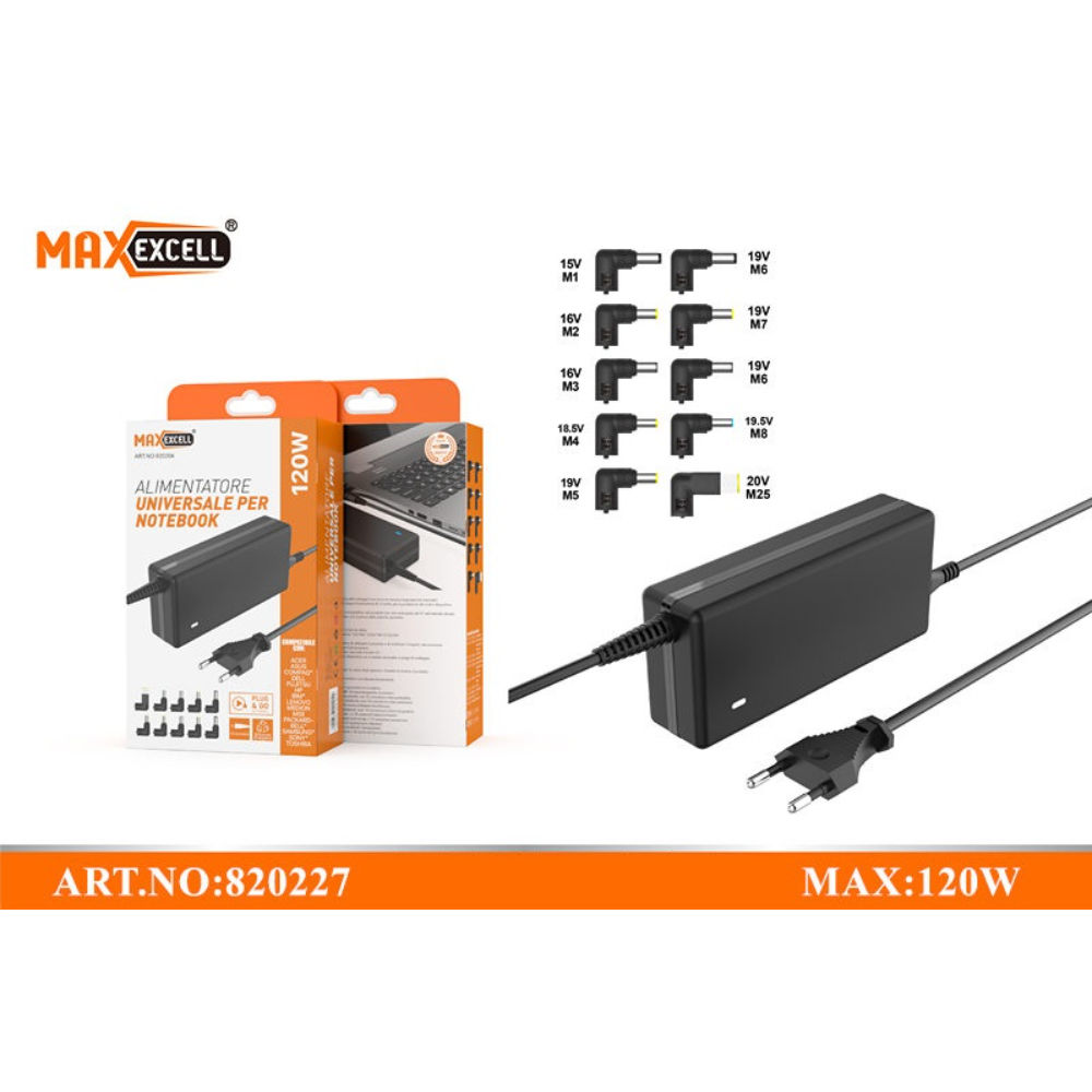 ALIMENTATORE UNIVERSALE PER NOTEBOOKMaxexcell