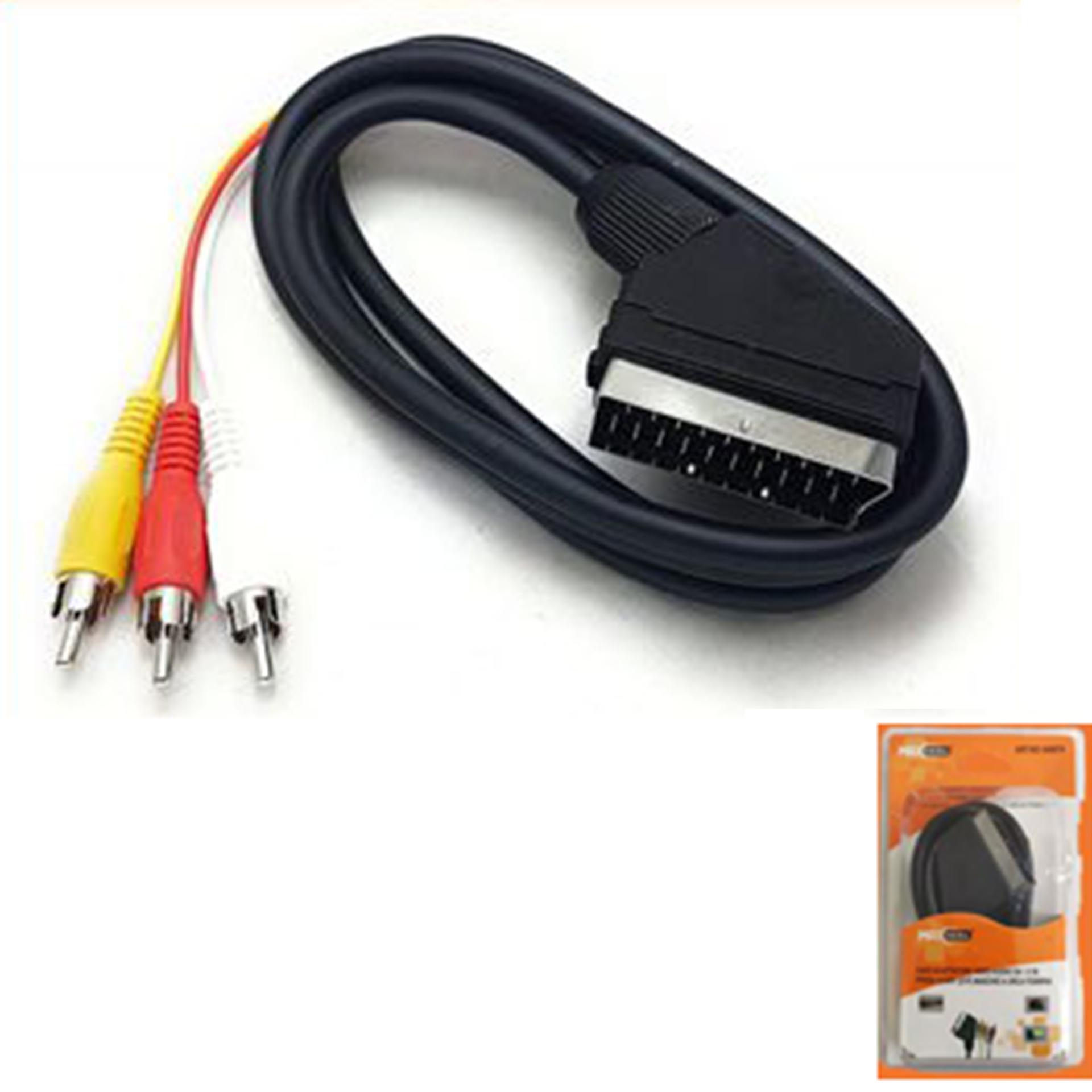 CAVO ADATTATORE VIDEO-AUDIO DA SCART A RCA 1.5MMaxexcell