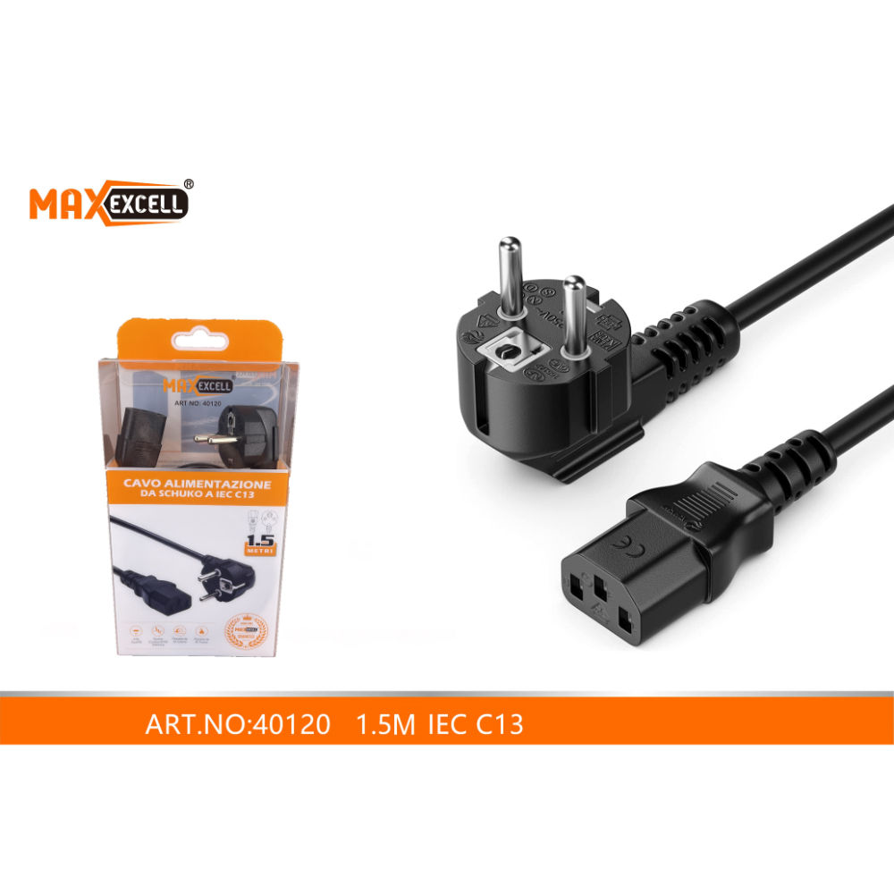 CAVO DI ALIMENTAZIONE DA SCHUKO A IEC C13Maxexcell
