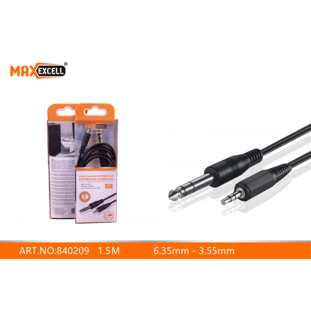 CAVO AUDIO STEREO DA 6.35MM-3.5MMMaxexcell