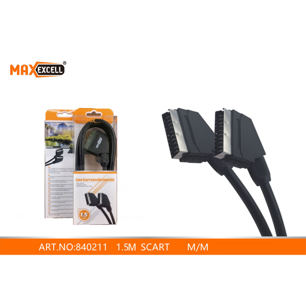 MAXEXCELL 1.5M CAVO SCART M/MMaxexcell