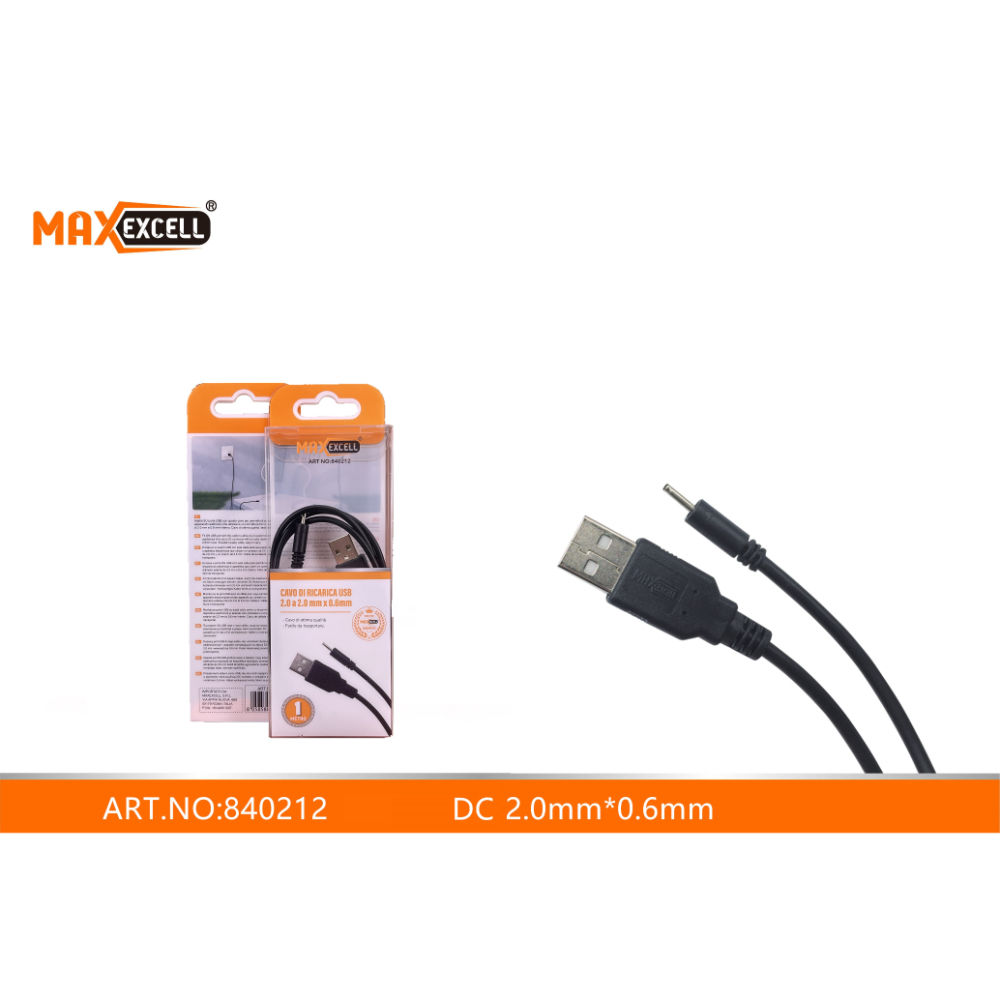 CAVO DI RICARICA USB 2.0MM/0.6MMMaxexcell