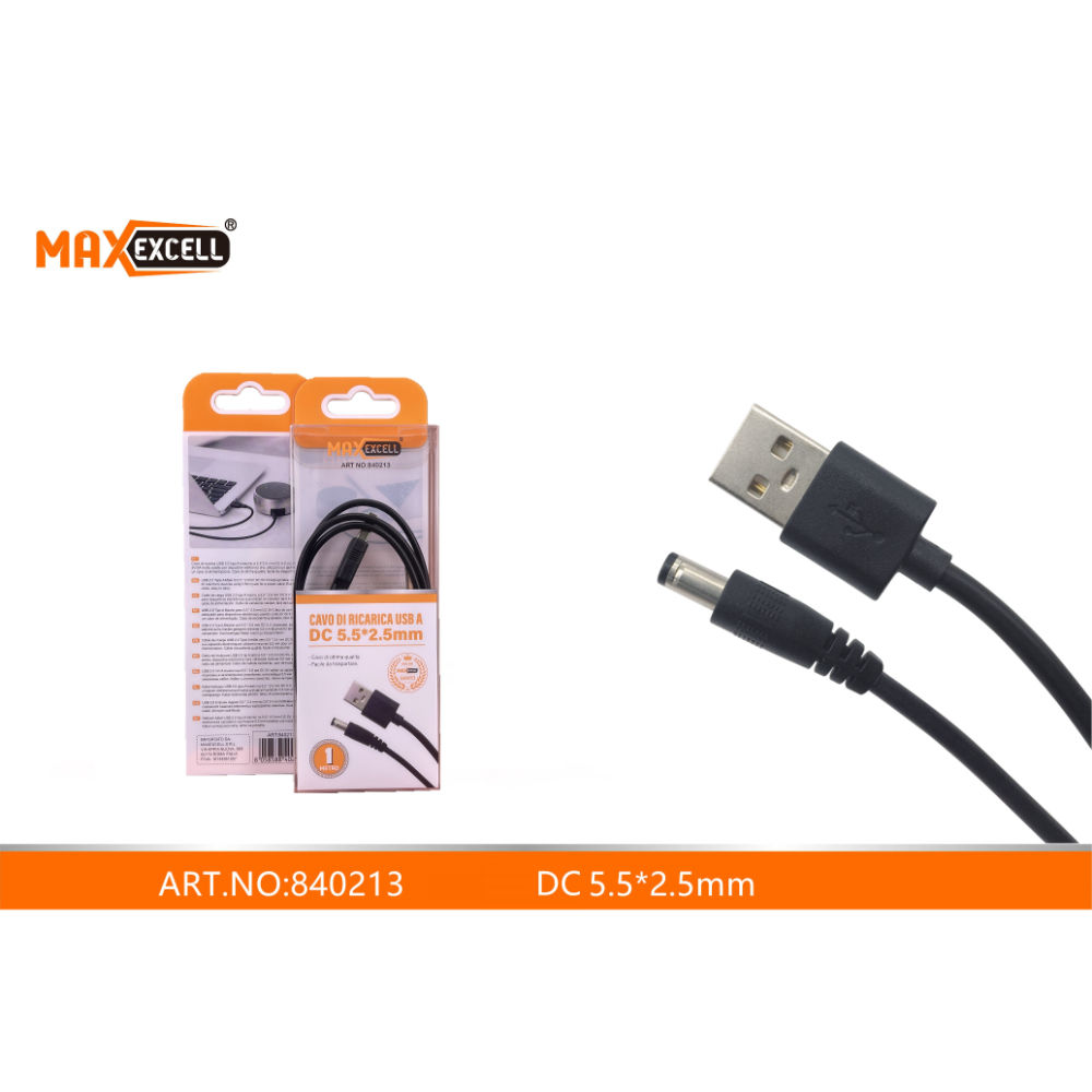 CAVO DI RICARICA USB 5.5MM/2.5MMMaxexcell