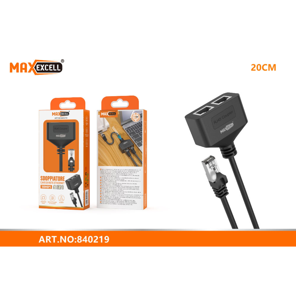 SDOPPIATORE CAVO DI RETE ETHERNETMaxexcell