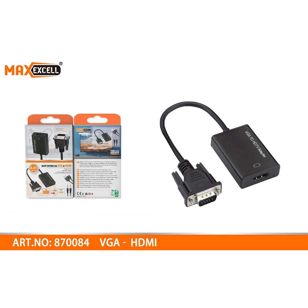 ADATTATORE DA VGA A HDMIMaxexcell