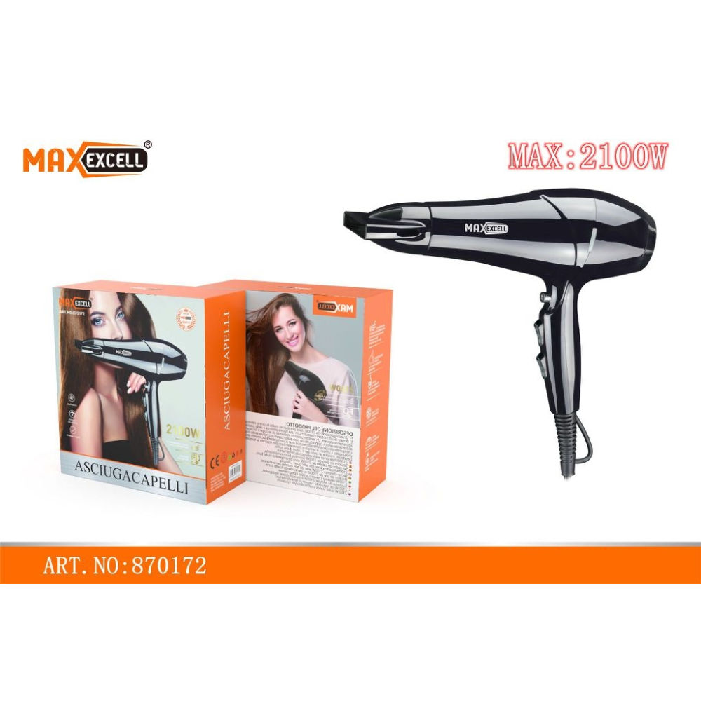 Maxexcell Asciugacapelli 2100W - Art.870172Maxexcell