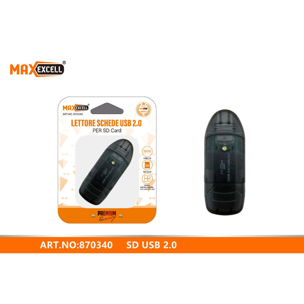 SD LETTORE SCHEDE USB 2.0Maxexcell