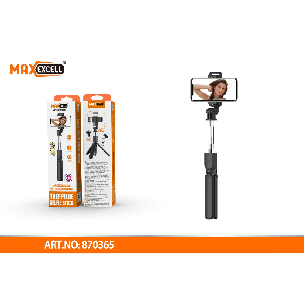 TREPPIEDE SELFIE STICK 3 IN 1 - 68CMMaxexcell
