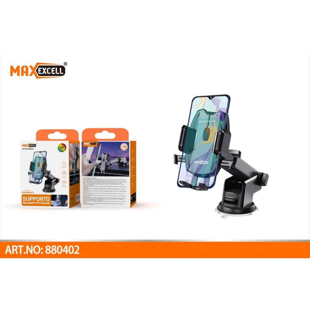 Maxexcelll Suppoto Smartphone per Auto a Ventosa - Art.8804024Maxexcell