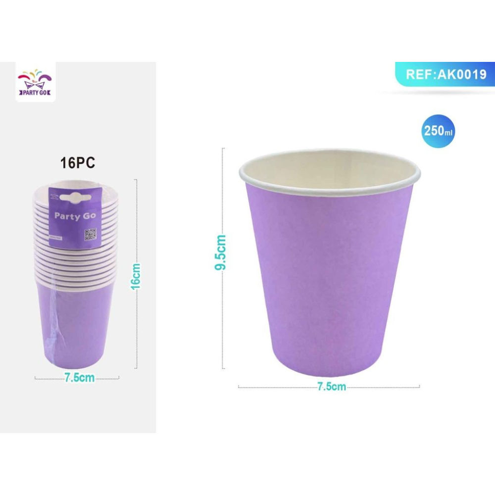 BICCHIERI MONOUSO - VIOLA - 16PZParty Go