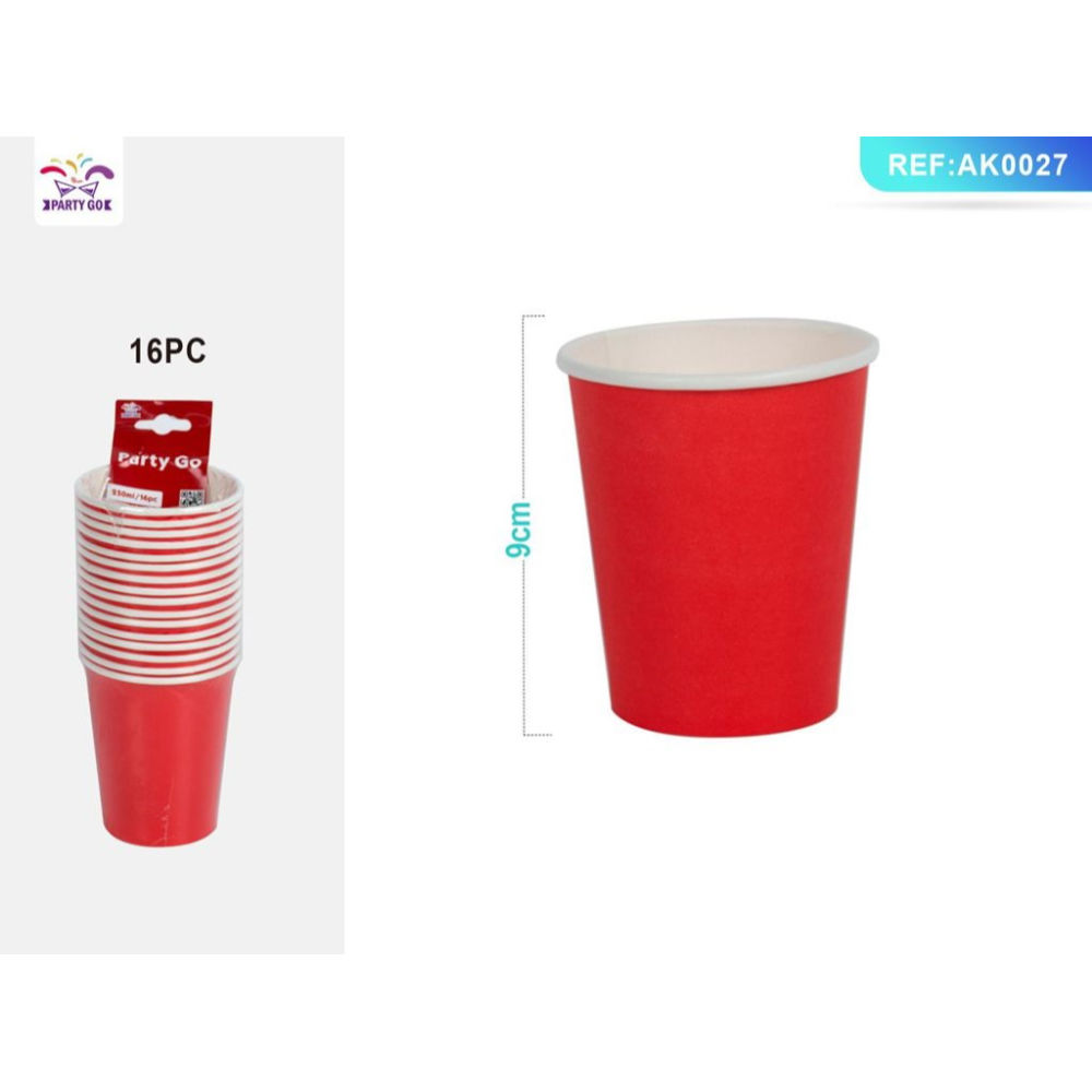 BICCHIERI MONOUSO - ROSSO - 16PZParty Go