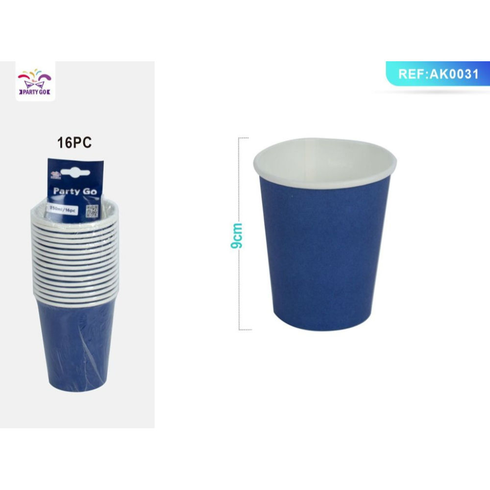 BICCHIERI MONOUSO - BLU - 16PZParty Go