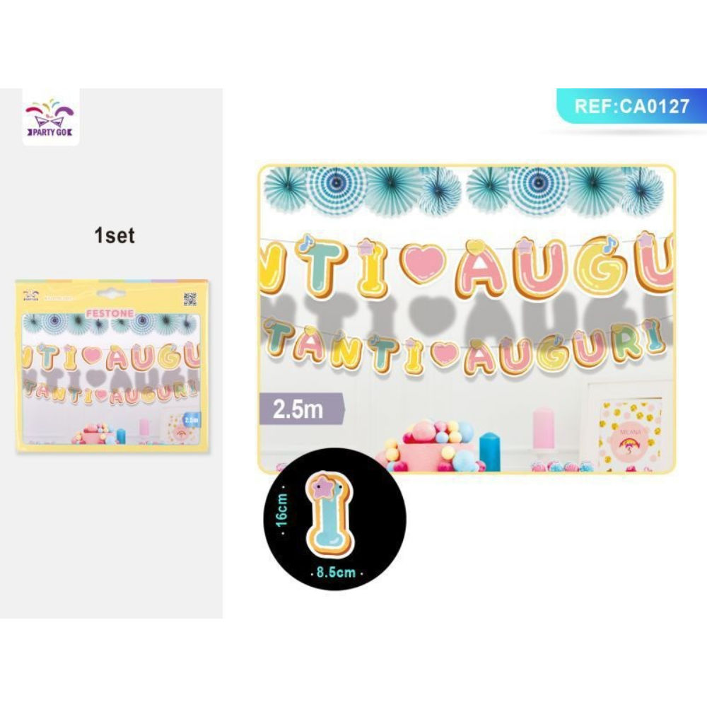 FESTONE - TANTI AUGUTI COLORATO 2,5MParty Go