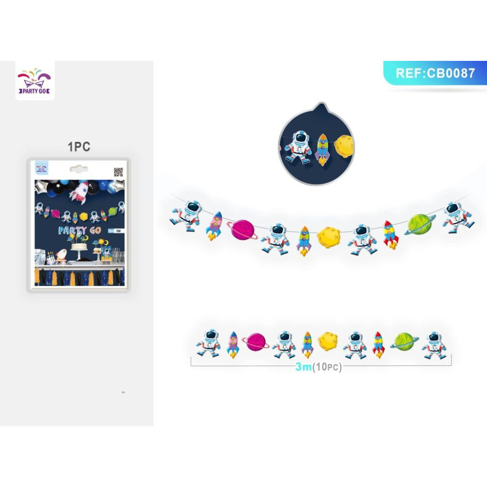 FESTONE DECORATIVO ASTRONAUTA - 3MParty Go