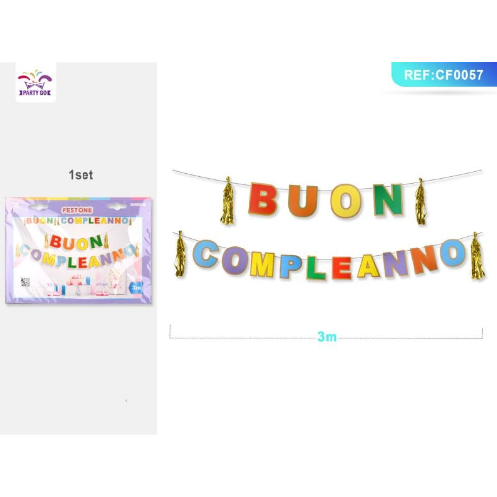 FESTONE BUON COMPLEANNO DA 3MParty Go