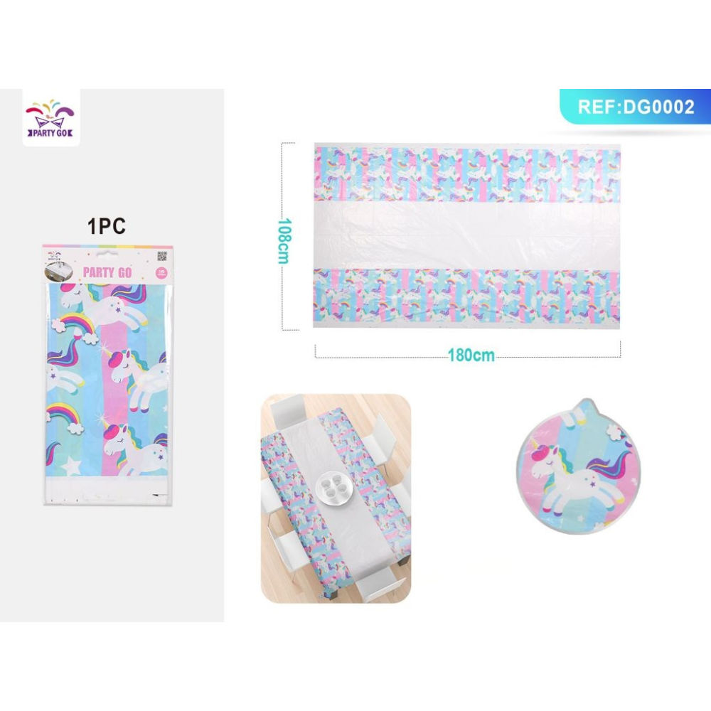 TOVAGLIA MONOUSO CON UNICORNO 108x180CM - 1PZParty Go