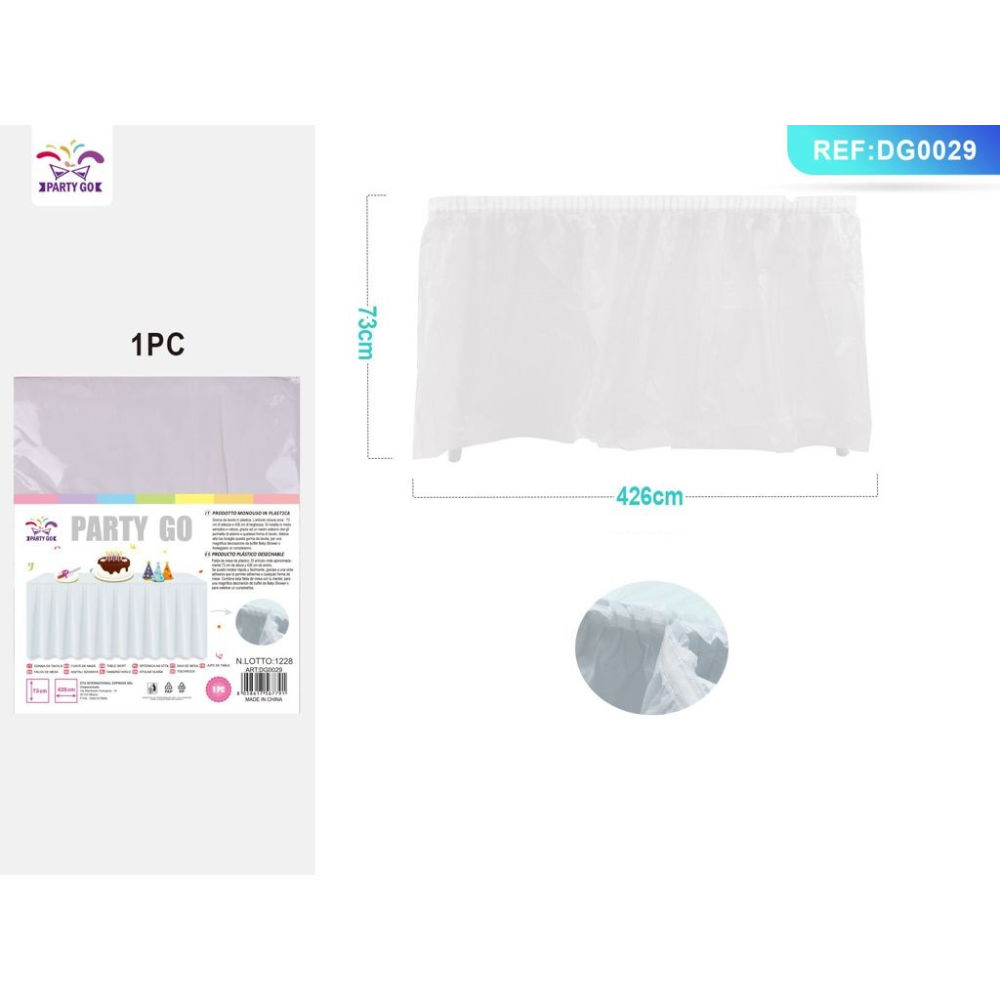 GONNA DA TAVOLO - BIANCO 73x426CM - 1PZParty Go
