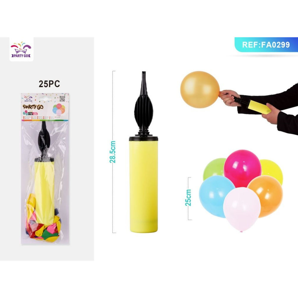 POMPA PER PALLONCINI - GIALLO - 2,5CMParty Go